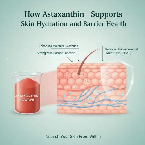 How Astaxanthin Powder Supports Skin Hydration and Barrier Health