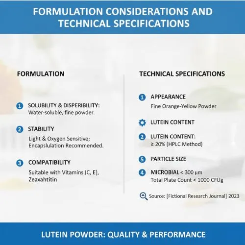 Formulation Considerations and Technical Specifications