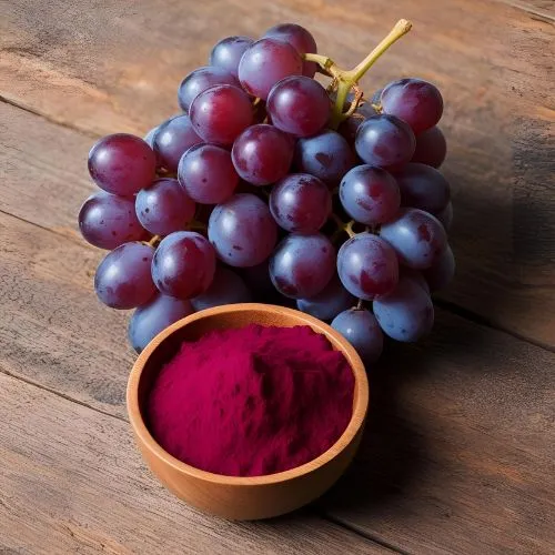 Red grape skin natural food colorant