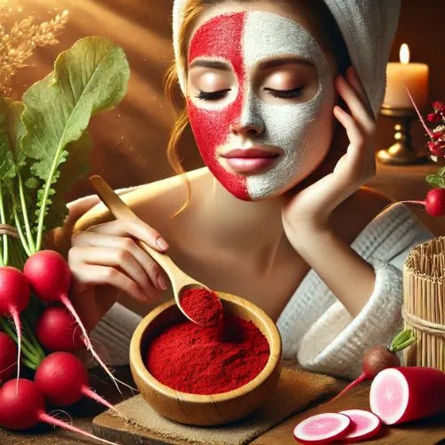 red radish skin face