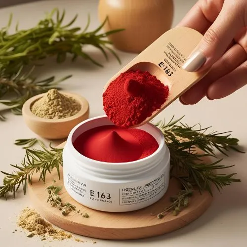 e163 red cosmetic