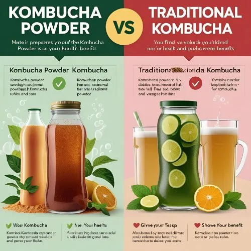 Kombucha Powder vs. Traditional Kombucha: What's Best? Kombucha Powder vs. Traditional Kombucha: What's Best?