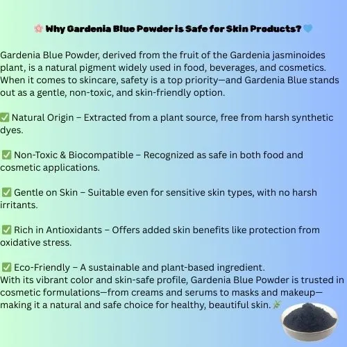 Gardenia Blue Powder safe for skin