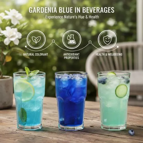 Benefits of using gardenia blue in beverages