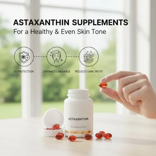 Astaxanthin Supplements for Healthy Skin Tone