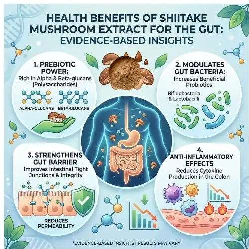 Health Benefits of Shiitake Mushroom Extract for the Gut Evidence-Based Insights Health Benefits of Shiitake Mushroom Extract for the Gut Evidence-Based Insights