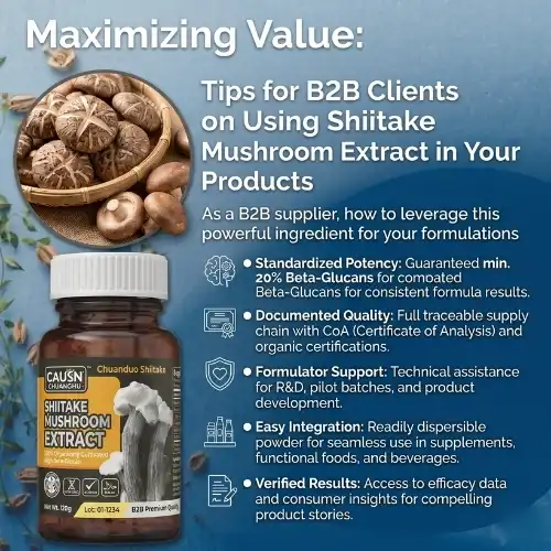 Shiitake Mushroom Extract in Your Products Shiitake Mushroom Extract in Your Products