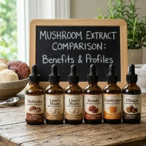 Comparing Shiitake Mushroom Extract to Other Popular Mushroom Extracts