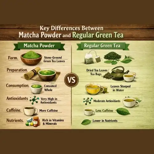 Key Differences Between Matcha Powder and Regular Green Tea Key Differences Between Matcha Powder and Regular Green Tea