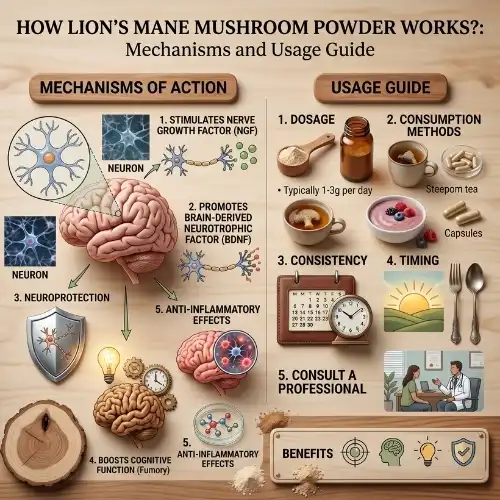How Lion's Mane Mushroom Powder Works Mechanisms and Usage Guide How Lion's Mane Mushroom Powder Works Mechanisms and Usage Guide