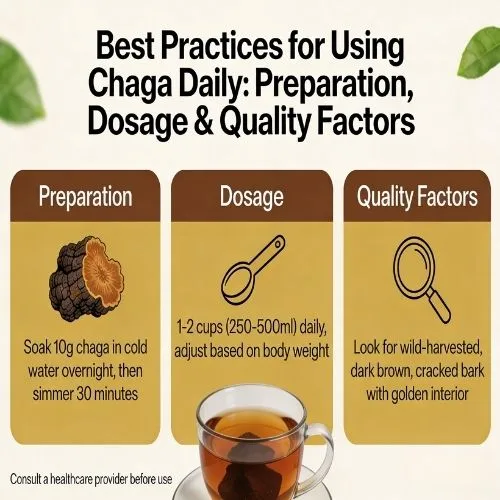 Best Practices for Using Chaga Daily  Preparation, Dosage & Quality Factors
