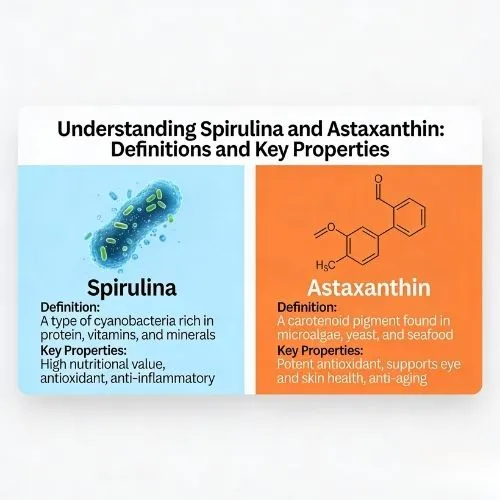 Understanding Spirulina and Astaxanthin Definitions and Key Properties Understanding Spirulina and Astaxanthin Definitions and Key Properties