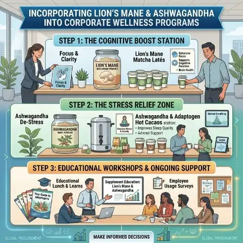 How to Incorporate Lion's Mane Mushroom Powder or Ashwagandha into Corporate Wellness Programs