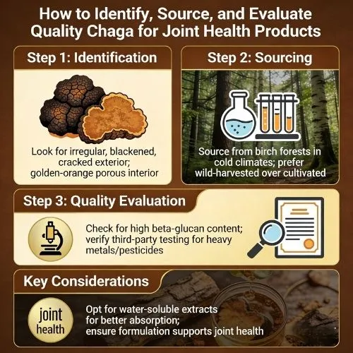 How to Identify, Source, and Evaluate Quality Chaga for Joint Health Products How to Identify, Source, and Evaluate Quality Chaga for Joint Health Products