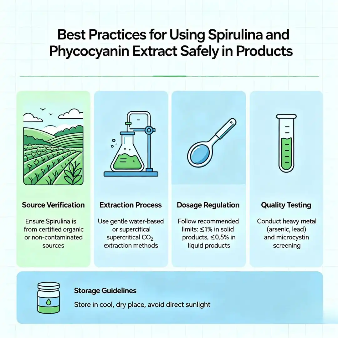 Best Practices for Using Spirulina and Phycocyanin Extract Safely in Products