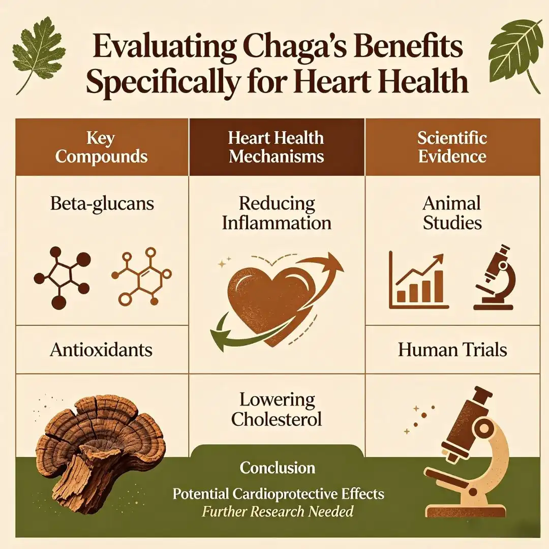 Evaluating Chaga's Benefits Specifically for Heart Health