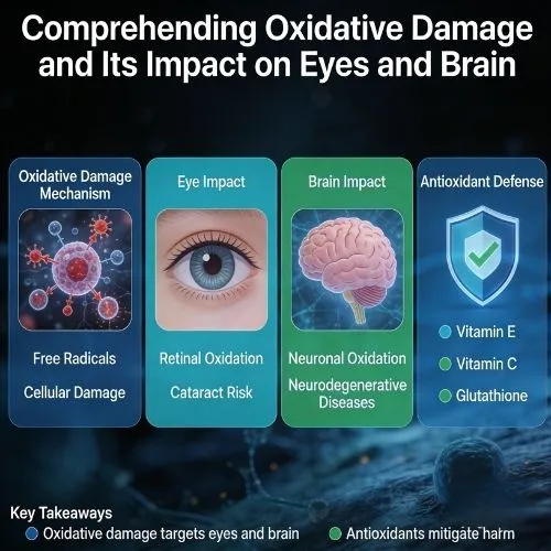 Comprehending Oxidative Damage and Its Impact on Eyes and Brain