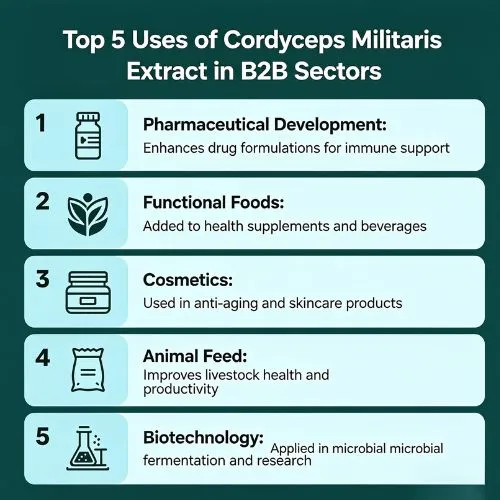 Top 5 Uses of Cordyceps Militaris Extract in B2B Sectors Top 5 Uses of Cordyceps Militaris Extract in B2B Sectors