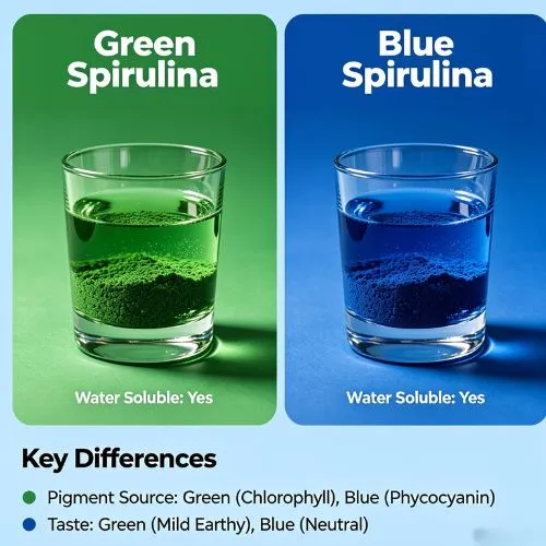 green vs blue spirulina powder green vs blue spirulina powder