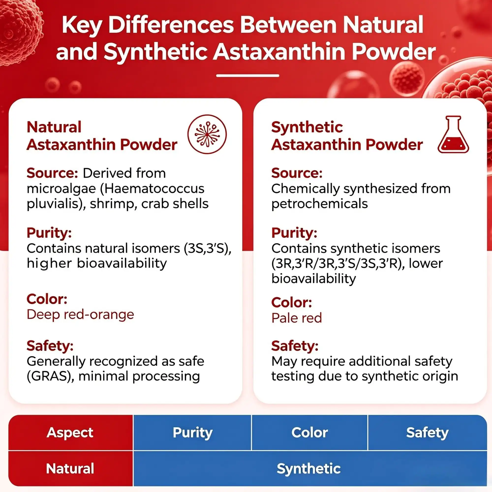 Key Differences Between Natural and Synthetic Astaxanthin Powder (500 x 500 mm) Key Differences Between Natural and Synthetic Astaxanthin Powder (500 x 500 mm)