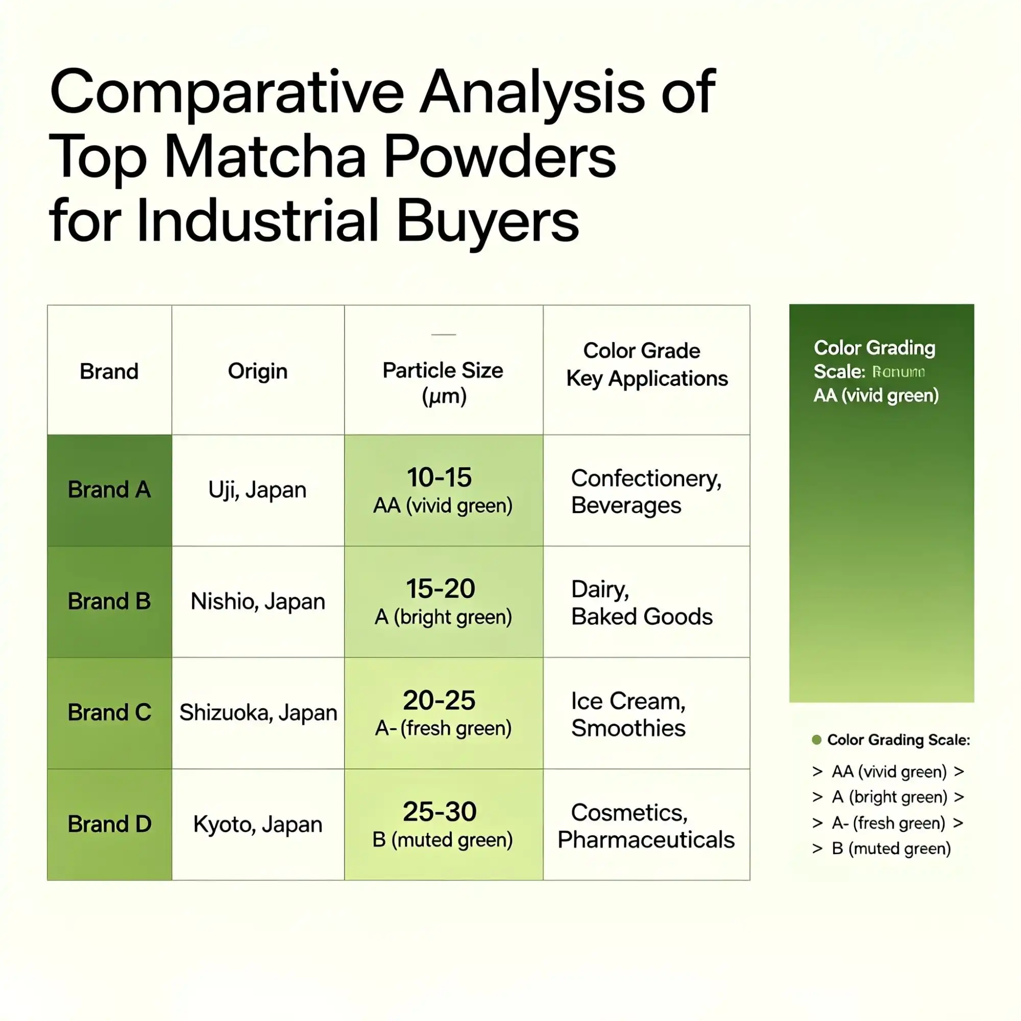 Comparative Analysis of Top Matcha Powders for Industrial Buyers Comparative Analysis of Top Matcha Powders for Industrial Buyers