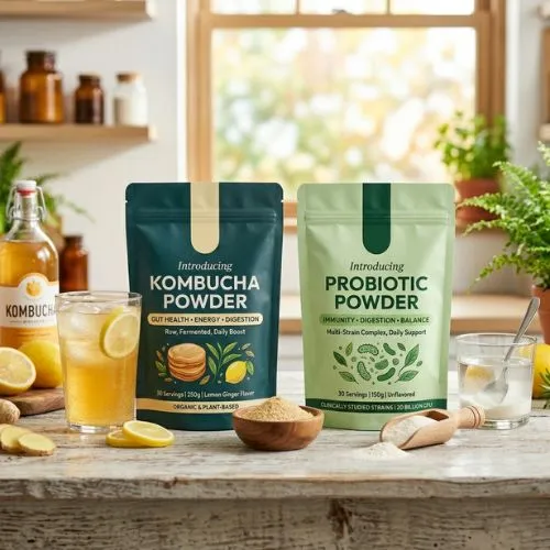 Introducing Kombucha Powder and Probiotic Powder Introducing Kombucha Powder and Probiotic Powder