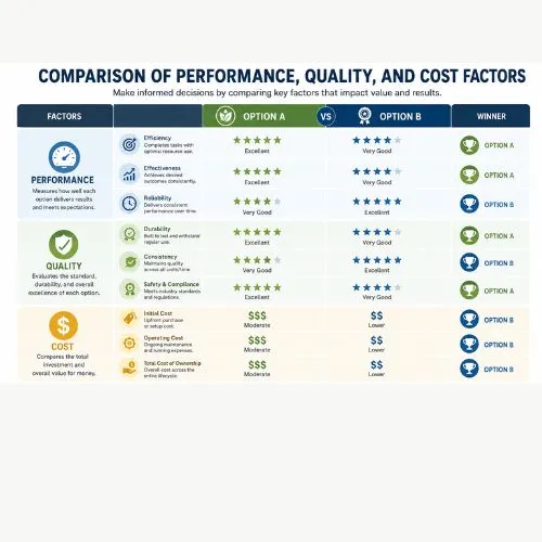Comparison of Performance, Quality, and Cost Factors