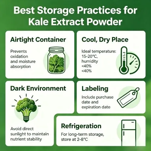 Best Storage Practices for Kale Extract Powder
