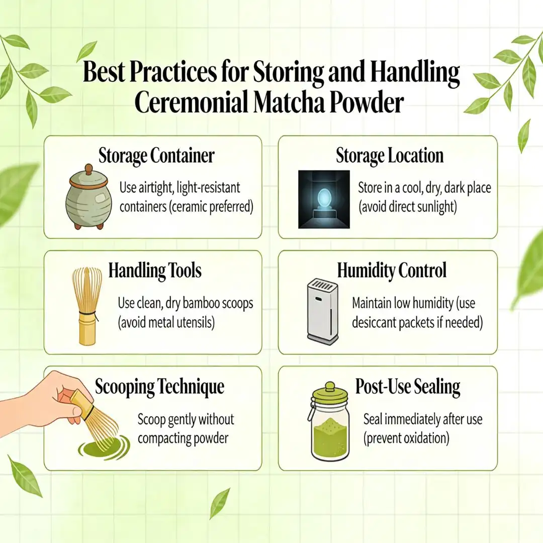 Best Practices for Storing and Handling Ceremonial Matcha Powder