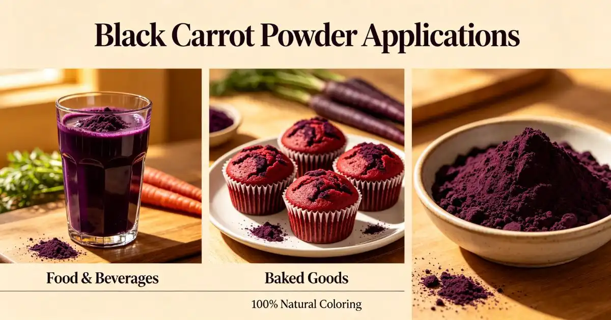 black carrot powder applications