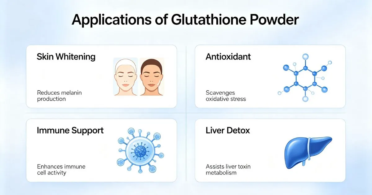 Applications of Glutathione Powder Applications of Glutathione Powder
