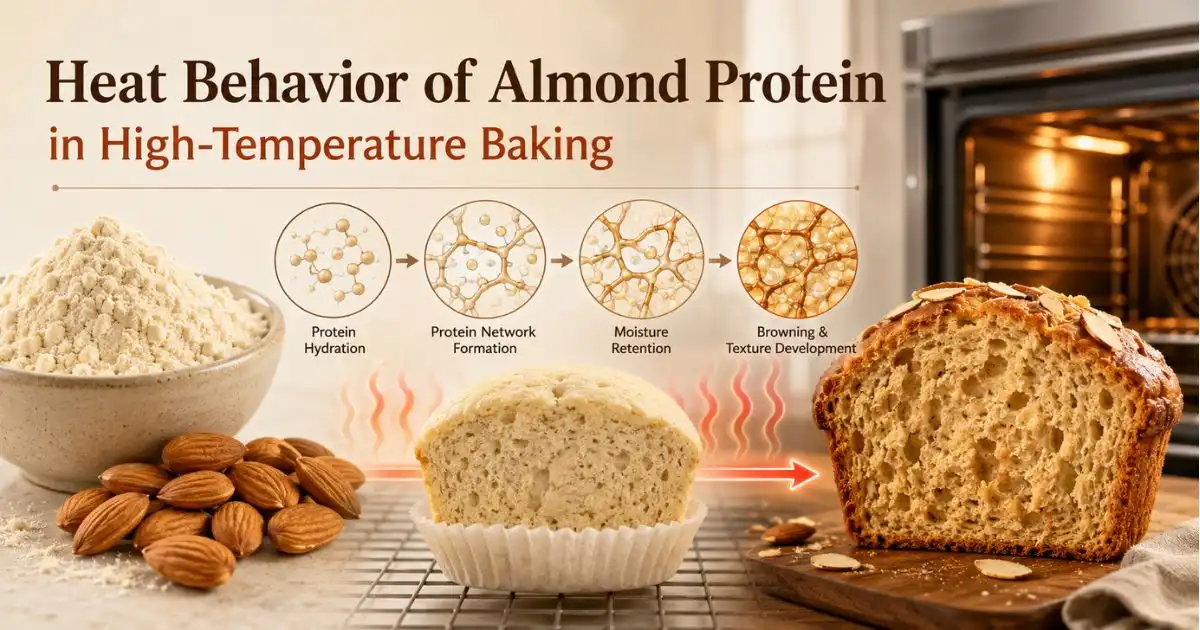 heat behavior of almond powder