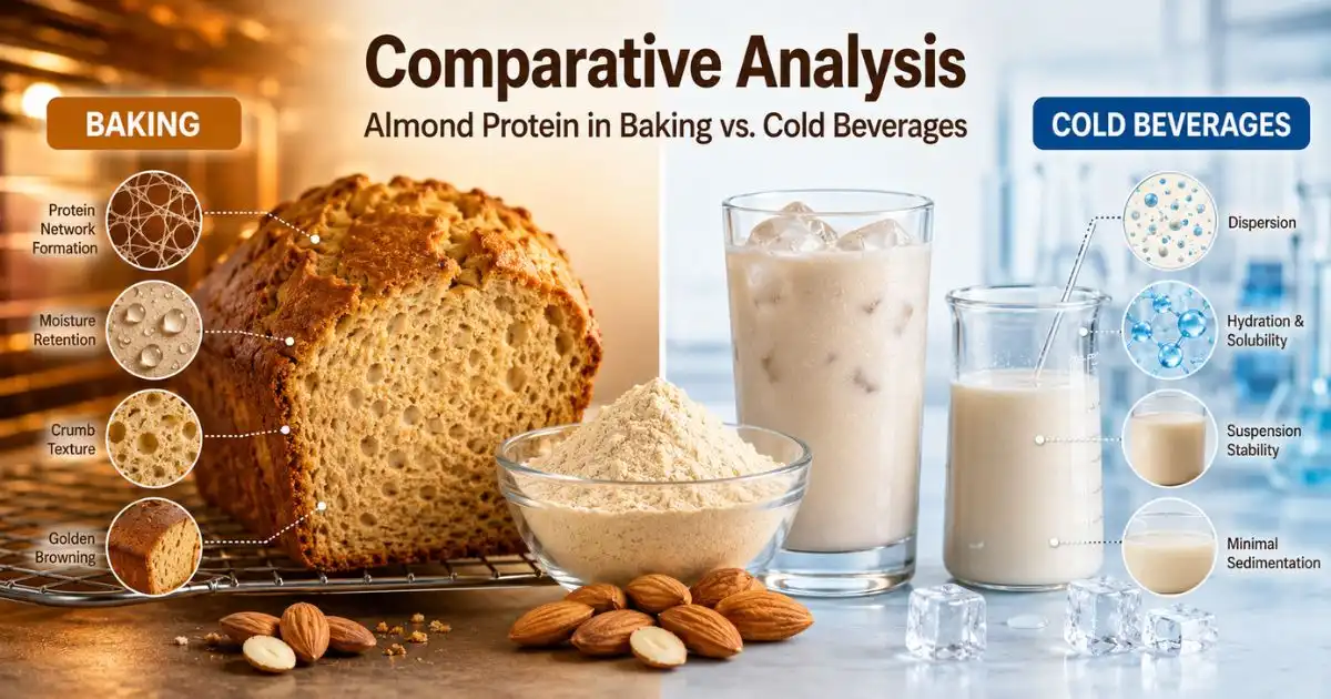 Comparative Analysis Almond Protein in Baking vs. Cold Beverages Comparative Analysis Almond Protein in Baking vs. Cold Beverages