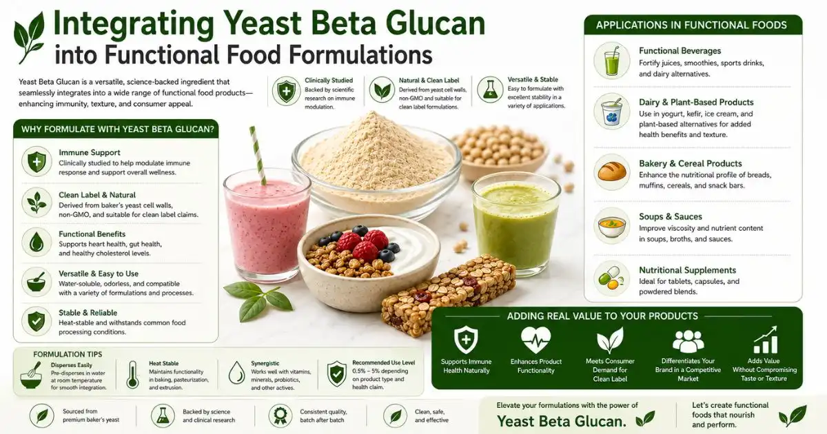 yeast beta glucan integrating