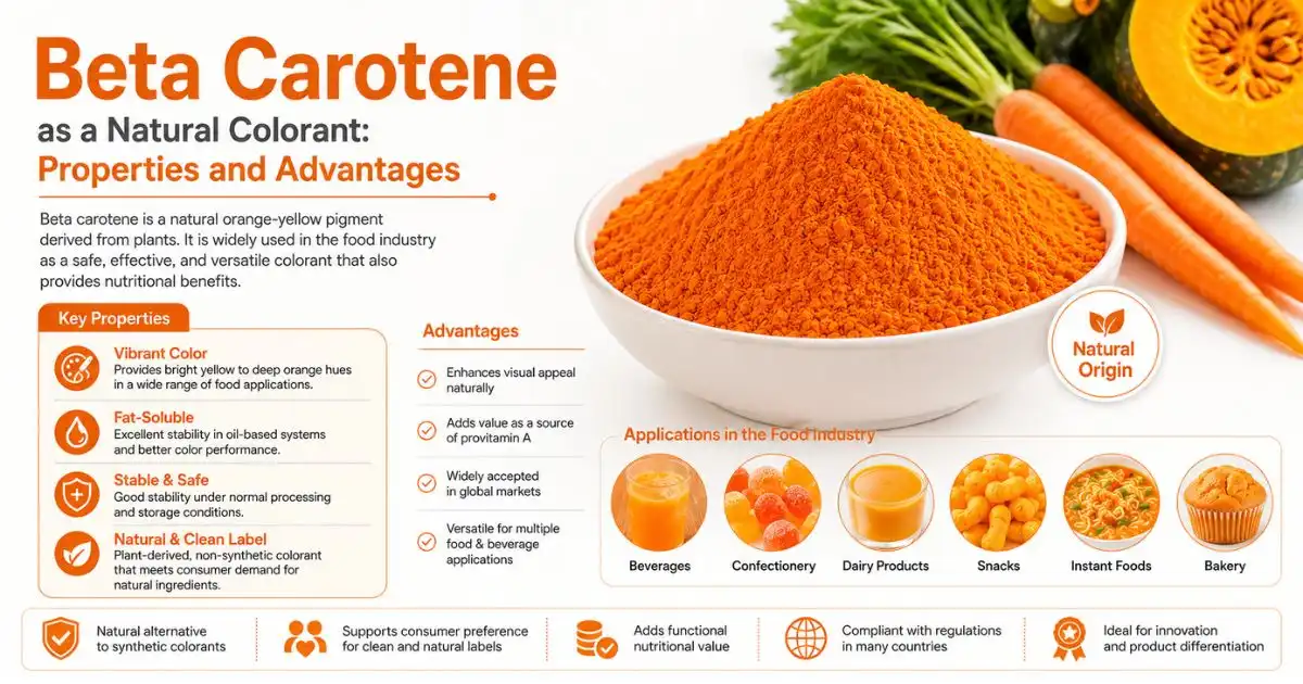 beta carotene powder  as a natural color