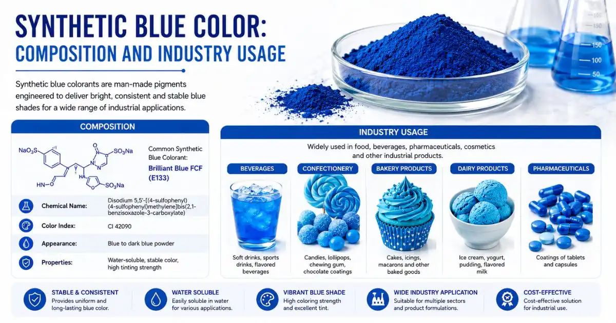 synthetic blue color synthetic blue color