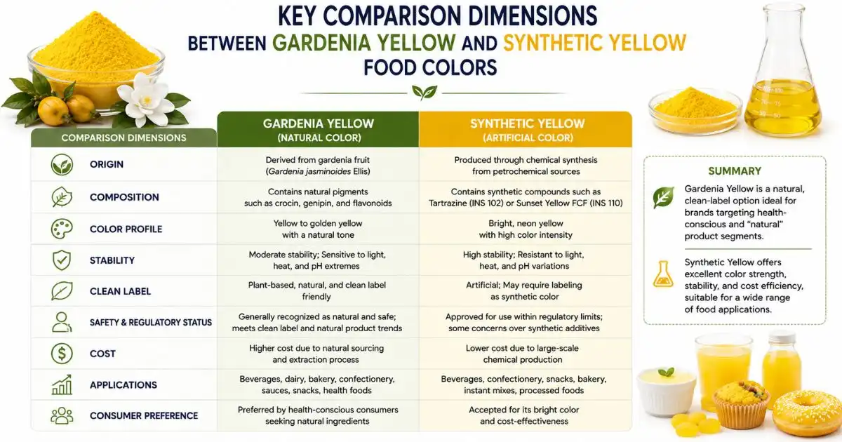 Key Comparison Gardenia Yellow Key Comparison Gardenia Yellow