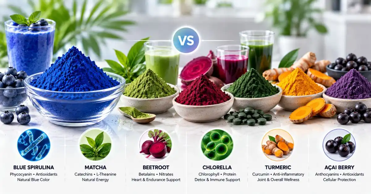 blue spirulina comparative