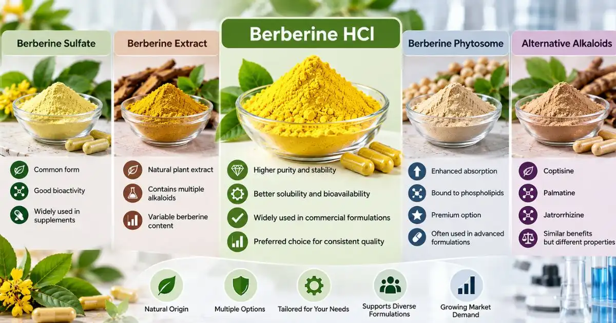 Berberine HCl  Forms and Alternatives